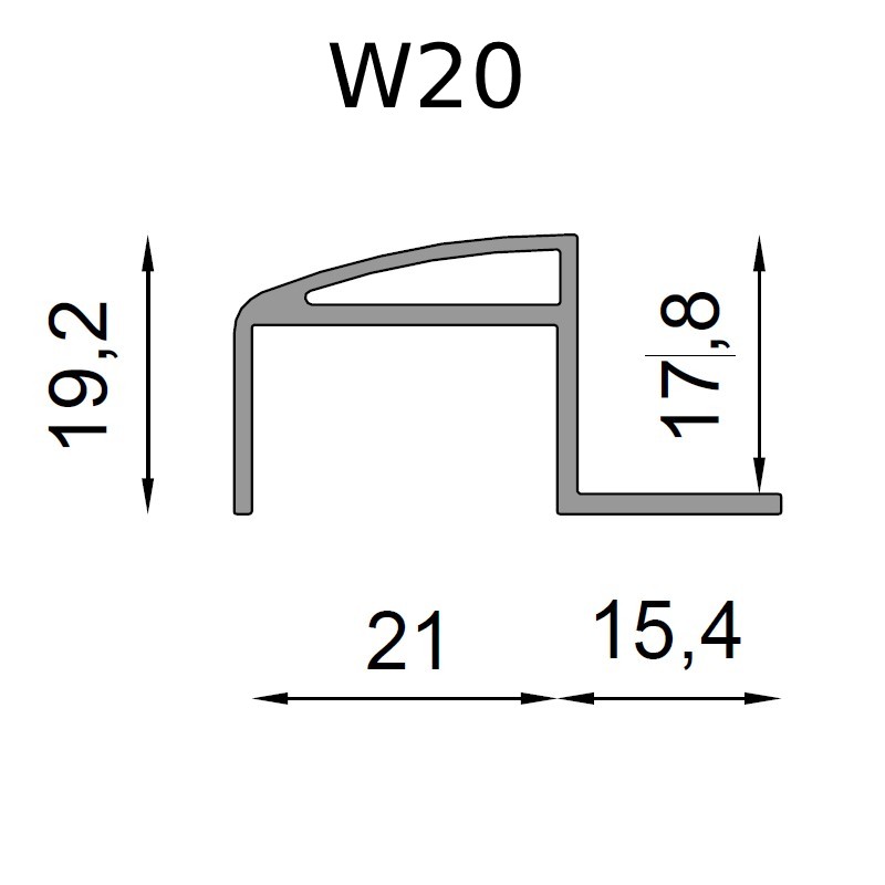 Terasový profil | zámok | 200 cm