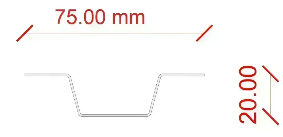 Omega profil na uchytenie fasadných truhlikov | dĺžka 2000 mm